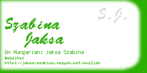 szabina jaksa business card